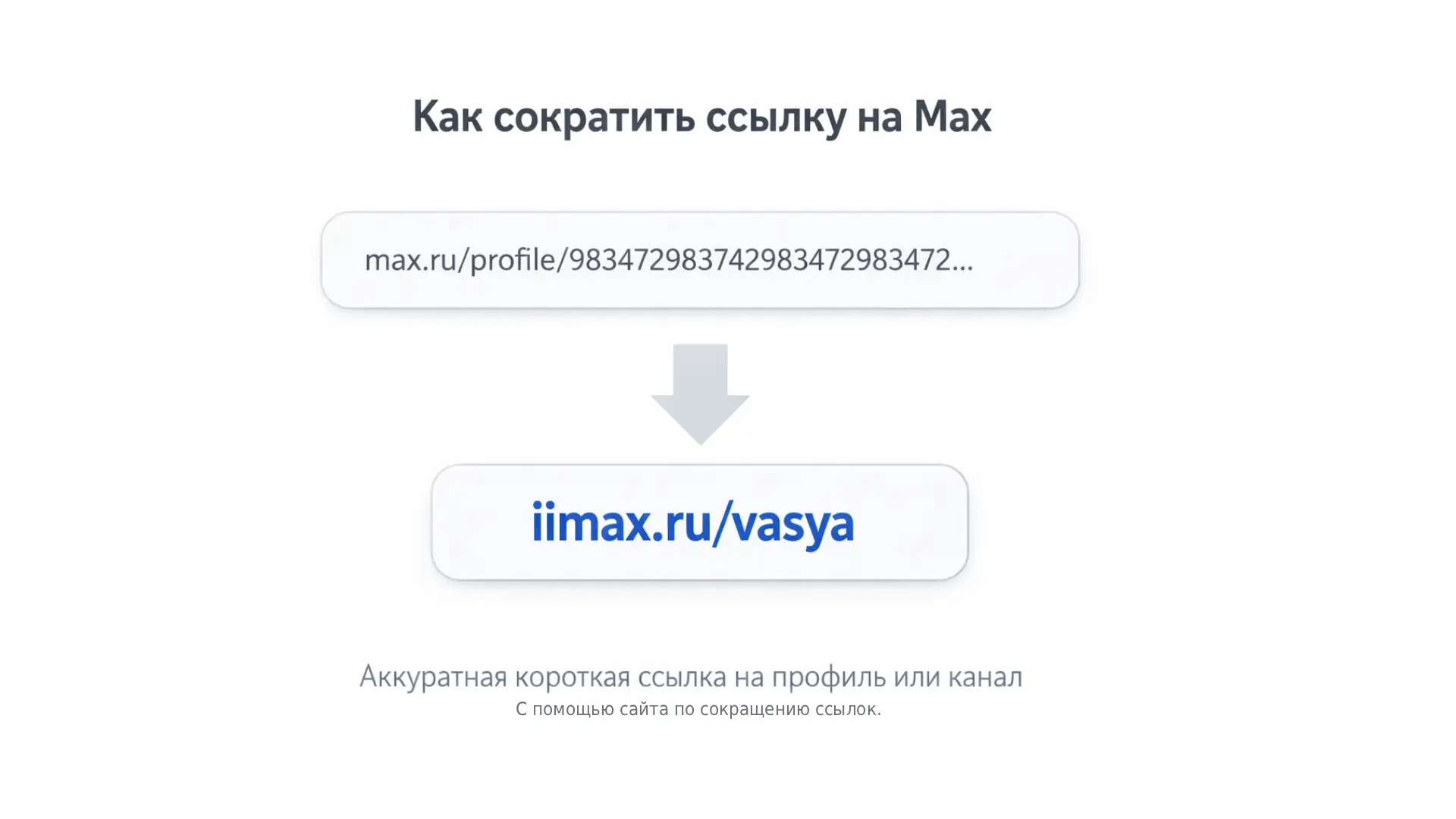 Как сократить ссылку на профиль или канал от мессенджера Max